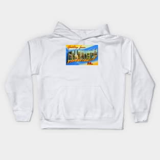 Greetings from Allentown, PA - Vintage Large Letter Postcard Kids Hoodie